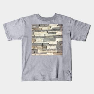 grunge earth tone grey nature stone texture Kids T-Shirt